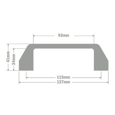 50-211-0 MODULAR SOLUTIONS 120 PULL HANDLE, NO MOUNTING HARDWARE INCLUDED
